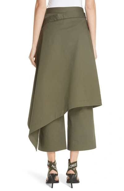 Shop Monse Cotton Twill Apron Pants In Olive