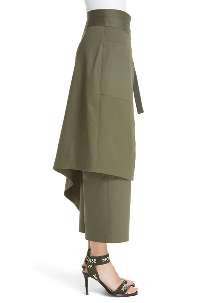 Shop Monse Cotton Twill Apron Pants In Olive