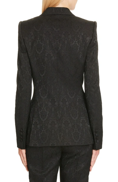 Shop Dolce & Gabbana Jacquard Blazer In N0000 Black