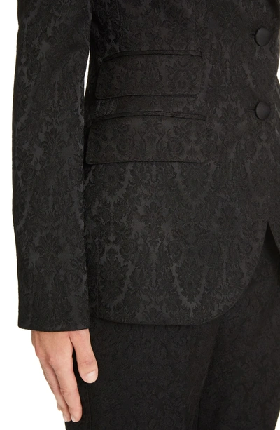 Shop Dolce & Gabbana Jacquard Blazer In N0000 Black