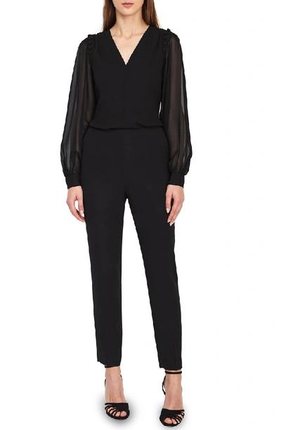 Shop Reiss Adeliza Button Detail Jumpsuit In Black