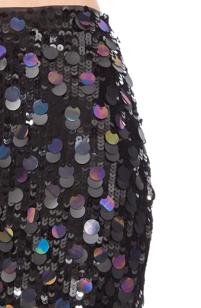 Shop Parker Glenda Sequin Pencil Skirt In Black Multi
