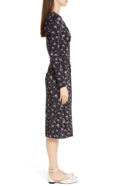 Shop Altuzarra Floral Print Dress In 001 Black