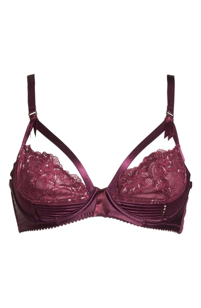 Shop Dita Von Teese Underwire Bra In Dark Cherry