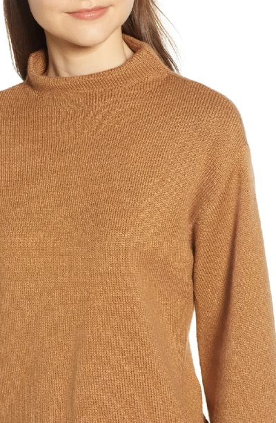 Shop Anne Klein Bell Sleeve Sweater In Vicuna