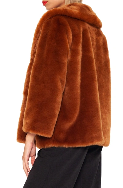 Shop Amuse Society Furever Mine Faux Fur Jacket In Camel