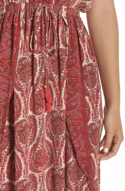 Shop Elan Wrap Maxi Cover-up Dress In Paisley Coral