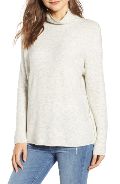 Shop French Connection Flossy Roll Neck Sweater In Light Oatmeal Melange