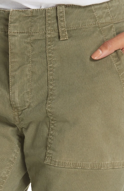 Shop Nili Lotan Jenna Side Tape Crop Pants In Sage