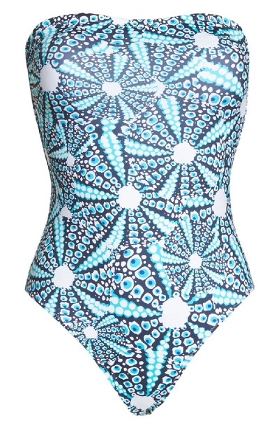 Shop Vilebrequin Oursinade One-piece Swimsuit In Bleu Marine
