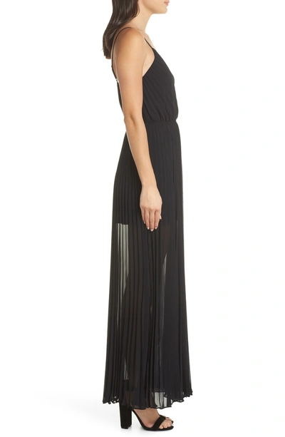 Shop Ali & Jay Roses Are Red Pleated Maxi Dress In Black
