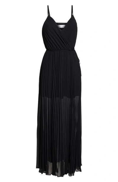Shop Ali & Jay Roses Are Red Pleated Maxi Dress In Black