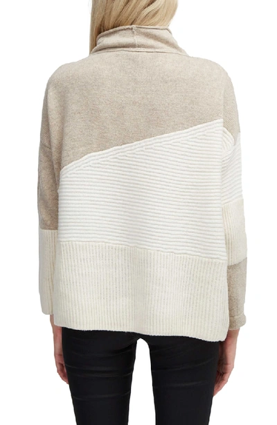 Patchwork mock neck clearance sweater french connection
