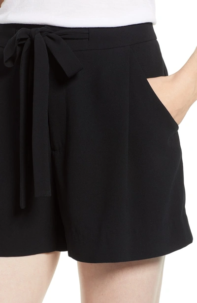 Shop Habitual Claudia Tie Front Shorts In Black