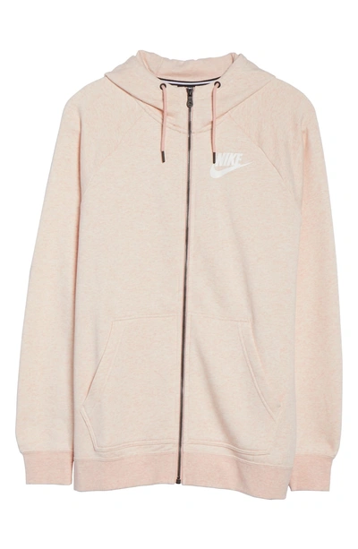 Shop Nike Nsw Rally Hooded Jacket In Storm Pink/ Heather/ Pink