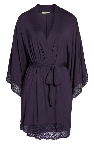 Shop Eberjey 'colette' Kimono Robe In Mysterioso