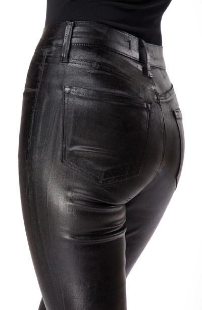 Shop J Brand Maria Coated High Waist Skinny Jeans In Galactic Black
