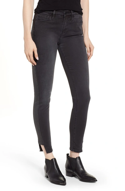 Shop Frame Le Skinny De Jeanne Side Stripe Ankle Jeans In Dunlop Coated Tux