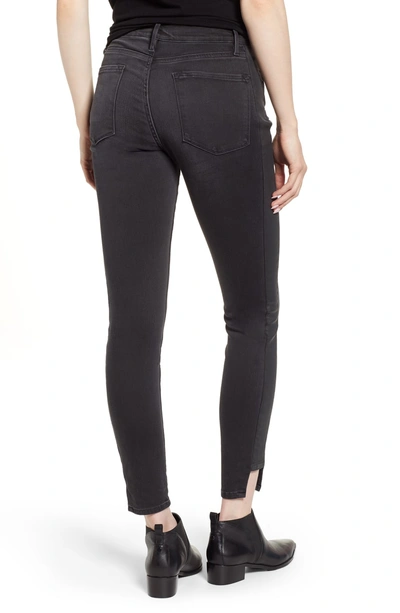 Shop Frame Le Skinny De Jeanne Side Stripe Ankle Jeans In Dunlop Coated Tux