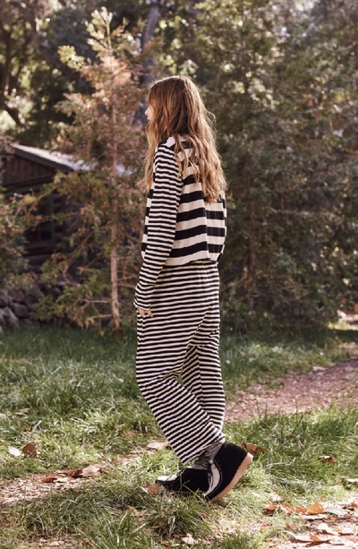 Shop The Great Stripe Crop Tee In Black Mixed Stripe