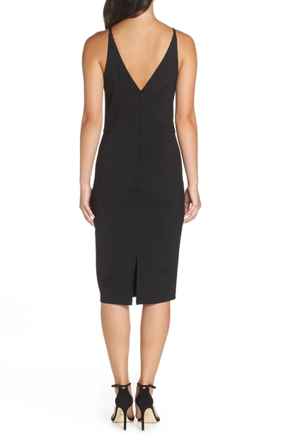 Shop Adelyn Rae Scallop Sheath Dress In Black