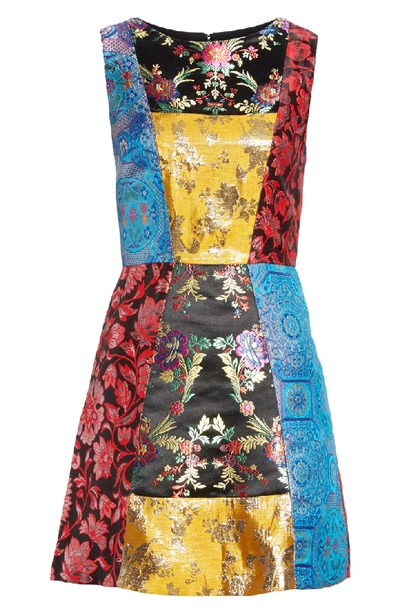 Shop Alice And Olivia Malin Patchwork Dress In Multi