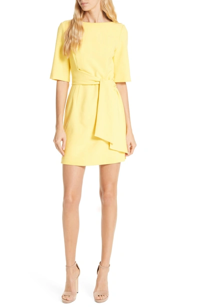 Shop Alice And Olivia Virgil Tie Waist Minidress In Canary