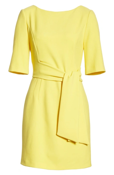 Shop Alice And Olivia Virgil Tie Waist Minidress In Canary