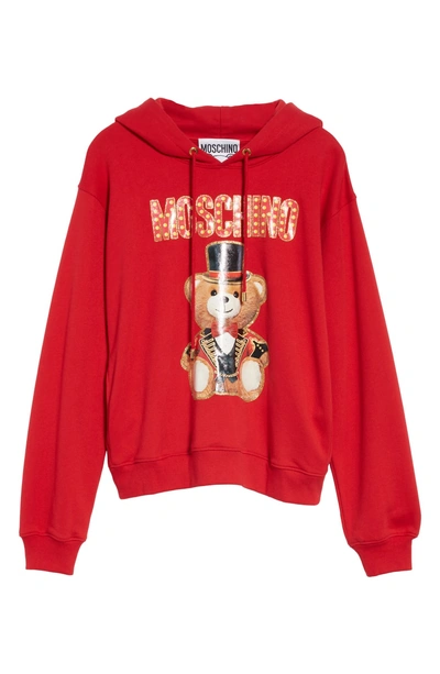 Shop Moschino Circus Teddy Sweatshirt In Red