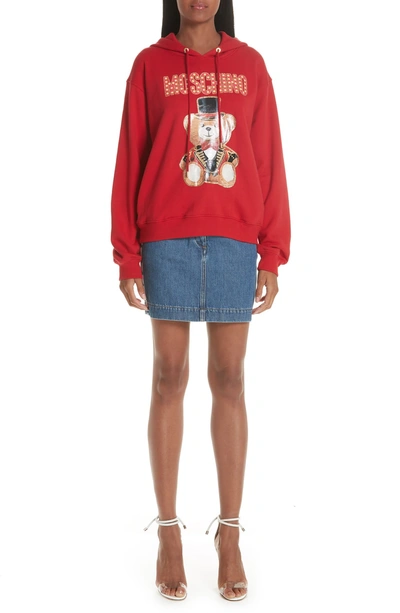 Shop Moschino Circus Teddy Sweatshirt In Red