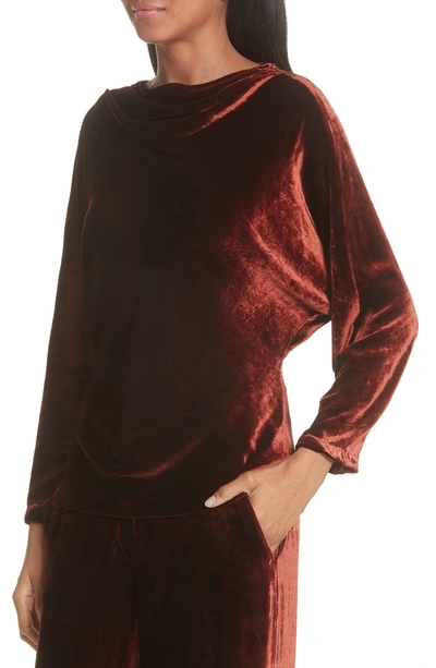 Shop A.l.c Miller Velvet Top In Cognac