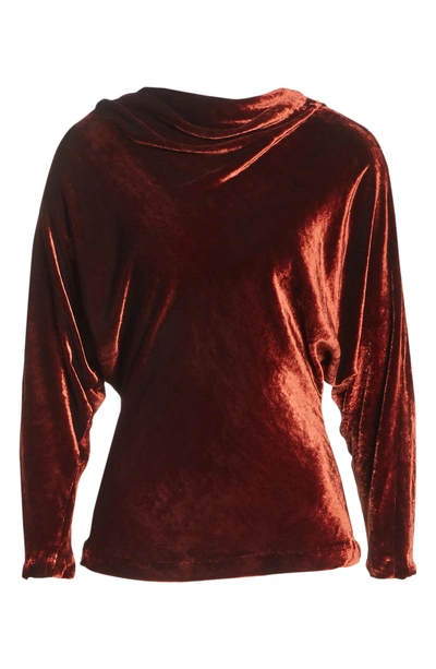 Shop A.l.c Miller Velvet Top In Cognac