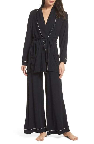 Shop Eberjey Giselle Night Cap Pajamas In Black