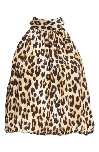 Shop Alice And Olivia Maris Tie Back Top In Spotted Leopard Multi