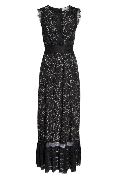 Shop Adelyn Rae Georgette Maxi Dress In Black-white