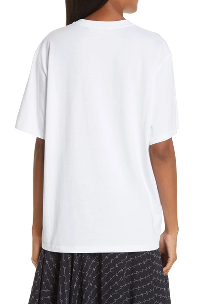 Shop Stella Mccartney Circle Logo Tee In Pure White