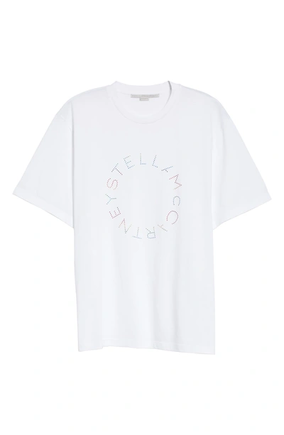 Shop Stella Mccartney Circle Logo Tee In Pure White