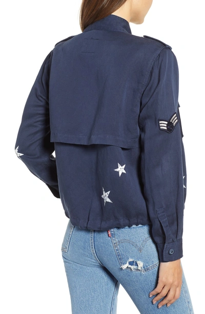 Shop Rails Grant Crop Jacket In Indigo