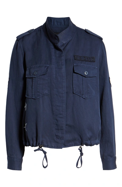 Shop Rails Grant Crop Jacket In Indigo