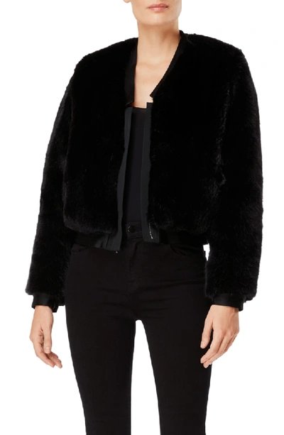 Shop J Brand Ashbey Faux Fur Jacket In Black
