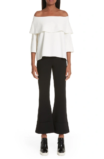 Shop Stella Mccartney Off The Shoulder Top In Ivory