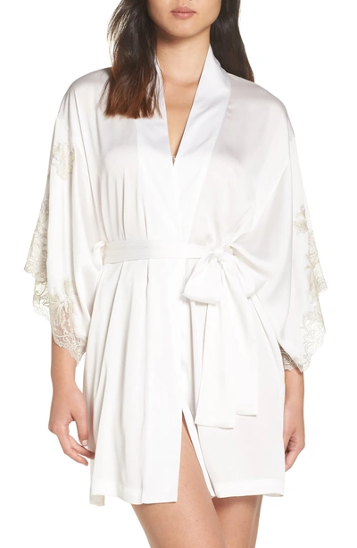 Shop Natori Chantilly Lace Wrap In Warm White