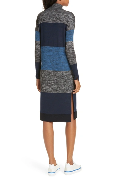 Shop Rag & Bone Bowery Stripe Turtleneck Sweater Dress In Blue Stripe