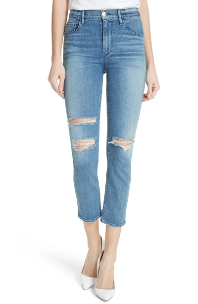 Shop 3x1 W4 Colette Ripped Crop Skinny Jeans In Colbey