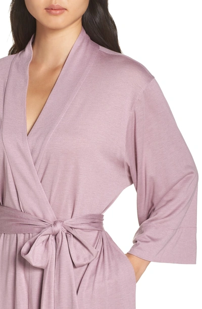 Shop Natori 'shangri-la' Robe In Heather Berry Blush
