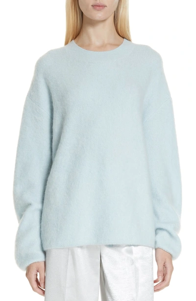 Shop Vince Oversize Sweater In Ice/ Blue
