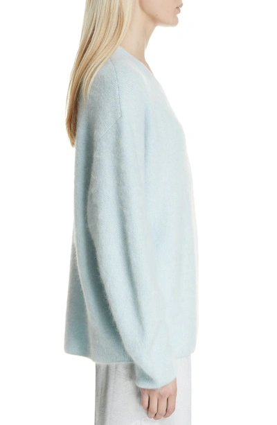 Shop Vince Oversize Sweater In Ice/ Blue