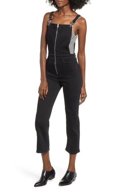 Shop Hudson Avalon Zip Front Crop Overalls In Swoon