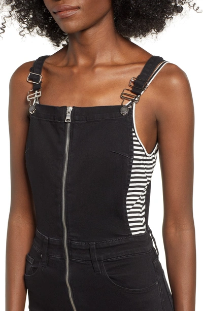 Shop Hudson Avalon Zip Front Crop Overalls In Swoon