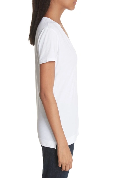 Shop Adam Lippes V-neck T-shirt In White